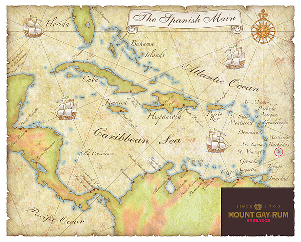 Caribbean Map II by Unknown Caribbean Map II by Unknown